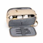 Travel Shaving Dopp Kit PU Leather Wet Dry Bag - 4