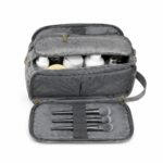 Travel Shaving Dopp Kit PU Leather Wet Dry Bag - 5