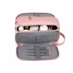 Travel Shaving Dopp Kit PU Leather Wet Dry Bag - 6