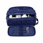 Travel Shaving Dopp Kit PU Leather Wet Dry Bag - 7
